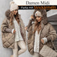 ❄️Winterschlussverkauf – 50% RABATT❄️Damen Midi-Parka mit Strickärmeln