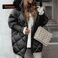 ❄️Winterschlussverkauf – 50% RABATT❄️Damen Midi-Parka mit Strickärmeln