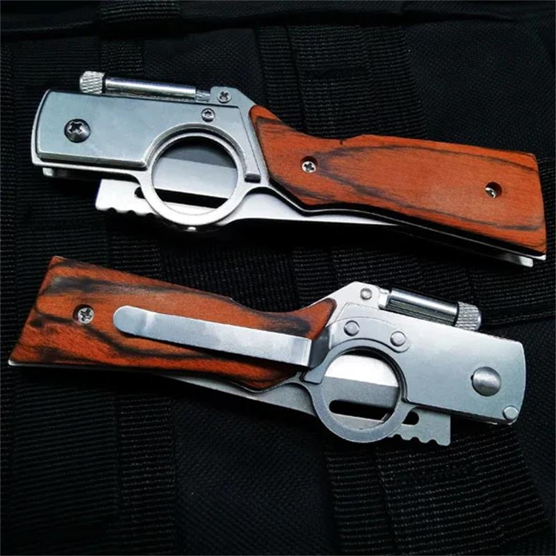 Multifunctional AK47 pocket knife for outdoor adventure and self-defense