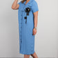 Lässiges Hemdkleid für Damen in großen Größen mit Blumendetails