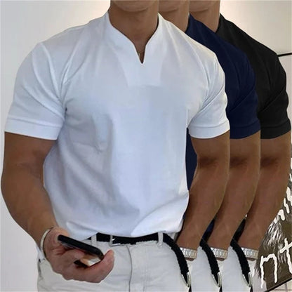 🔥Kurzärmliges Sport-T-Shirt mit V-Ausschnitt