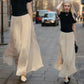 🔥Hot Sale 49% Off🔥Glasierte Eis Seide Boden-Länge Weites-Bein Culottes