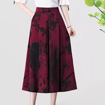 Elegante Chiffon-Culotte mit weitem Bein für Damen