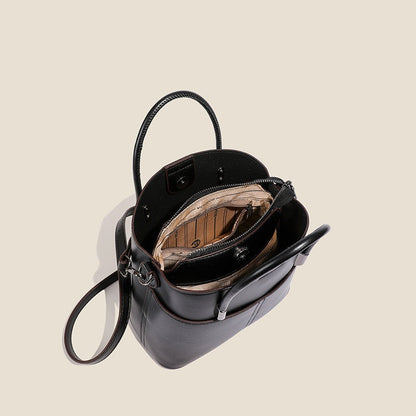 Retro Leder Schultertasche & Handtasche für Frauen