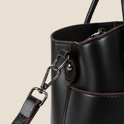 Retro Leder Schultertasche & Handtasche für Frauen