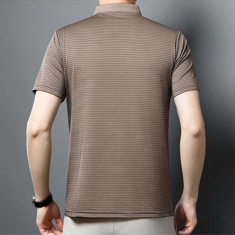 🔥Lässiges Ice Silk Revers T-Shirt für Herren（50% OFF）