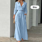 Elegantes zweiteiliges Set: langärmliges Oberteil mit Bündchen und Hose mit hoher Taille