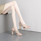 Sandalen mit offenen Zehen und klobigem, hohem Absatz