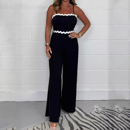 Eleganter Damen-Jumpsuit mit Spaghettiträgern und integriertem BH