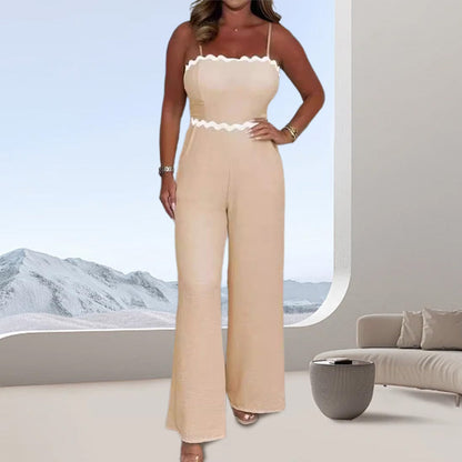 Eleganter Damen-Jumpsuit mit Spaghettiträgern und integriertem BH