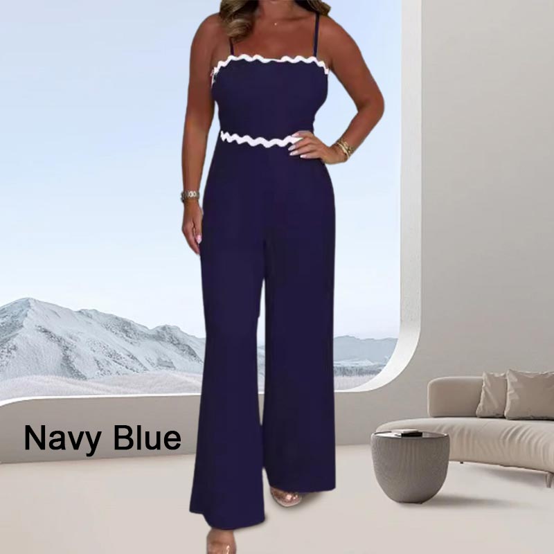 Eleganter Damen-Jumpsuit mit Spaghettiträgern und integriertem BH