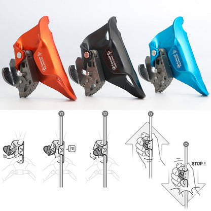 Kletter-Bruststeigklemme für 10-13mm Seil