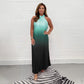 🌈49% Rabatt 🎉Gefaltetes Neckholder-Kleid mit Farbverlauf