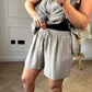 43%Rabatte🔥 Damen-Set aus Shorts und Top mit Rüschen aus Käsetuch