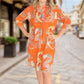 Lässiges elegantes Kleid mit Drachenprint und Hemdkragen für Damen