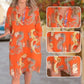 Lässiges elegantes Kleid mit Drachenprint und Hemdkragen für Damen