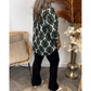 Women's Geometric Print V-Neck Blouse