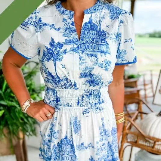 🎁Heißer Verkauf 66 % RABATT⏳Kleid im ethnischen Stil für Damen mit Blumenmuster