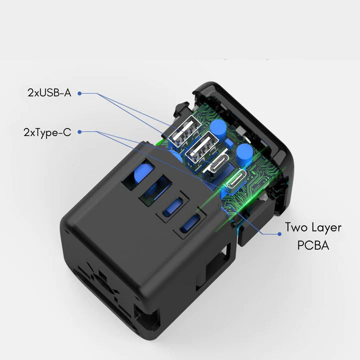 Universeller 100V-220V Smart Travel Adapter Spannungswandler.