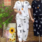 Lockeres T-Shirt 2-teiliges Set