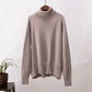 Lässiger, einfarbiger Rollkragenpullover für Damen