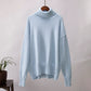 Lässiger, einfarbiger Rollkragenpullover für Damen