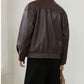 ✨Neue Ankunft✨Männer PU Leder Revers Jacke