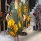 🍁Herbst-Neuankünfte 60% RABATT💃Trendiges, bedrucktes Kleid mit Farbverlauf