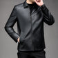 Herren Casual Business Revers PU Lederjacke