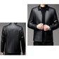 Herren Casual Business Revers PU Lederjacke