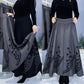 Eleganter A-Linien-Rock aus Kunstwolle mit hoher Taille für Damen