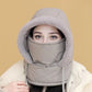 🔥🥰Verdickte Thermomütze mit Plüschfutter und Gesichtsmaske für Damen und Herren