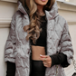 Patchwork-Baumwolljacke mit Kapuze für Herbst und Winter