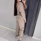 🔥Bis zu 50% Rabatt!!✨Damen Glitter Rhinestone Sweatshirt & Casual Hose 2-teiliges Set