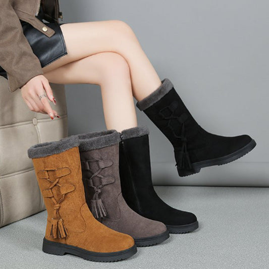 Letzte Chance: Winterschlussverkauf 🛍️✨ Warme Damenstiefel mit seitlichem Reißverschluss