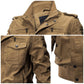 Herren Militärjacke mit Stehkragen und Reißverschluss