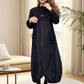 🌟49 % Rabatt!：Langärmeliges Kleid mit Mokkakragen und Kordelzug【kostenloser Versand】