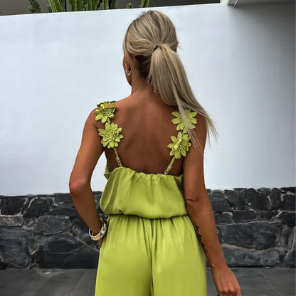 💕Was soll ich morgen anziehen?💕Ärmelloser Jumpsuit mit weitem Bein für Damen