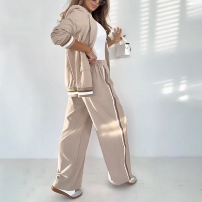 💖Lässiges beiges 2-teiliges Set für Damen