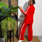 Women's Fashion Jacket & Pants Two Piece Set