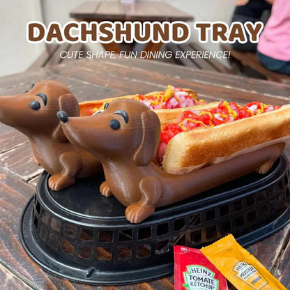 Decorative Dachshund Tray for Hot Dogs