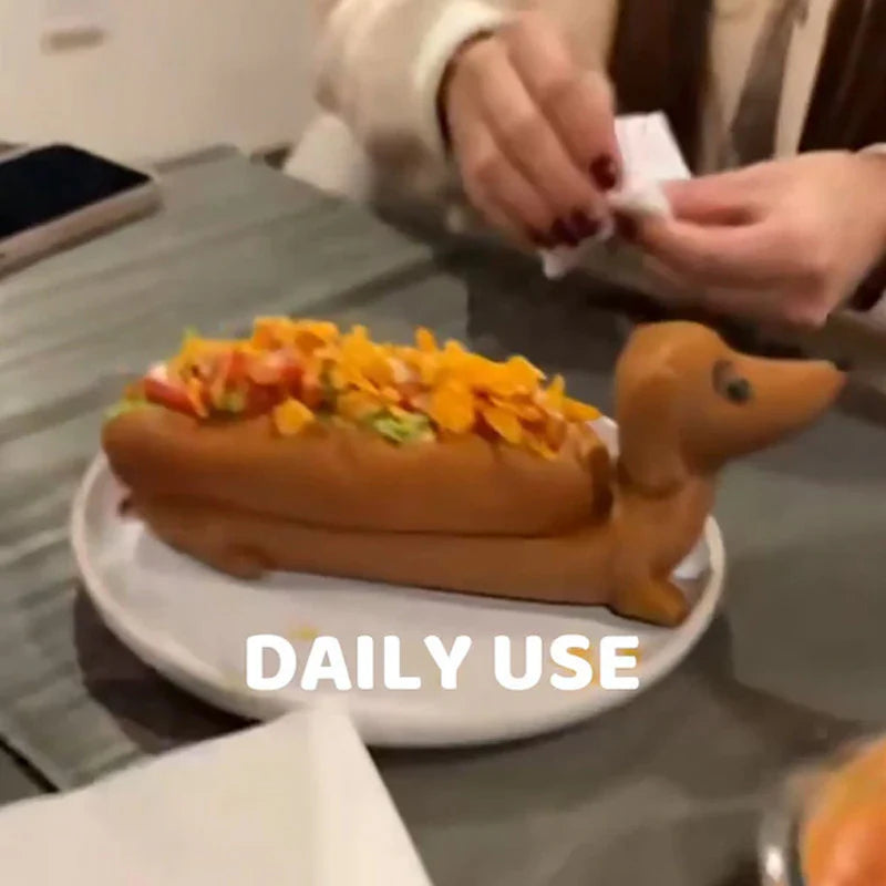 Decorative Dachshund Tray for Hot Dogs