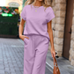 Lässiges 2-teiliges Damen-Set mit Stricktop und weiter Hose