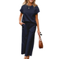 Lässiges 2-teiliges Damen-Set mit Stricktop und weiter Hose