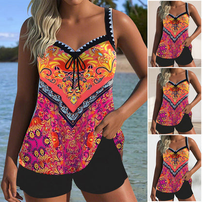 2025 Neues Design✨👙Printed Swimsuit Top & Shorts Set🌴