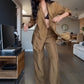 👑Damen modisches zweiteiliges Set aus Oberteil und Hose
