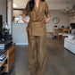 👑Damen modisches zweiteiliges Set aus Oberteil und Hose