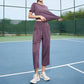 Schnelltrocknendes Outdoor-Set mit Top und Caprihose