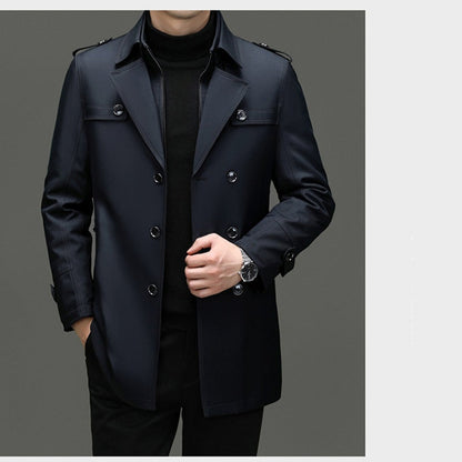 🔥Black-Friday-Mega-Angebot – 49 % Rabatt!🔥Mittellanger Trenchcoat für Herren mit herausnehmbarem Innenfutter🚀Versandkostenfrei