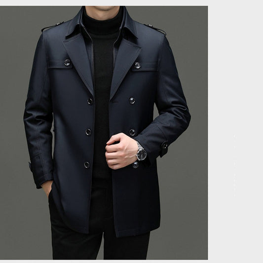🔥Black-Friday-Mega-Angebot – 49 % Rabatt!🔥Mittellanger Trenchcoat für Herren mit herausnehmbarem Innenfutter🚀Versandkostenfrei